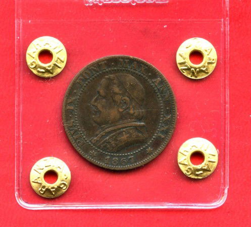 1867 - STATO PONTIFICIO - LOTTO/M42917 - 1 SOLDO PIO IX° DATA GRANDE