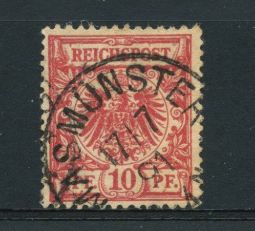 1889 - LOTTO/17677 - GERMANIA - 10 PFENNIG ROSSO - USATO
