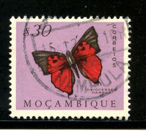 1953 - MOZAMBICO - 30c. FARFALLE - USATO - LOTTO/29063U