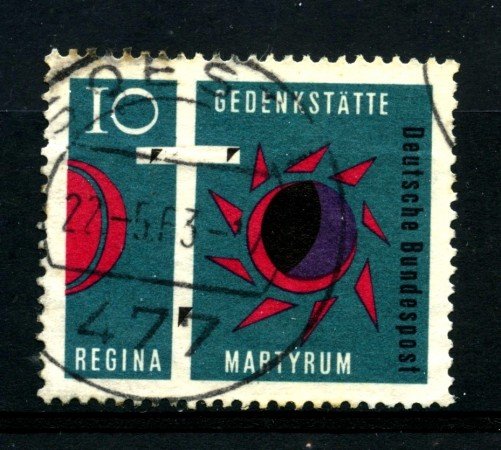 1963 - GERMANIA FEDERALE - 10p. CHIESA REGINA MARTYRUM - USATO - LOTTO/30876U