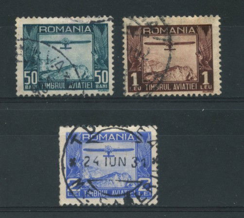 1931 - LOTTO/14540 - ROMANIA - POSTA AEREA 3v. - USATI