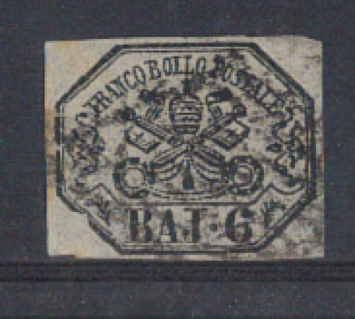 STATO PONTIFICIO - 1852 - LOTTO/3355 - 6 BAJ GRIGIO VERDASTRO