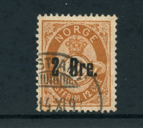 1888 - LOTTO/24050 - NORVEGIA - 2 su 12 o. BISTRO USATO