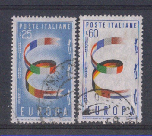 1957 - LOTTO/6319U - REPUBBLICA - EUROPA 2v. USATI
