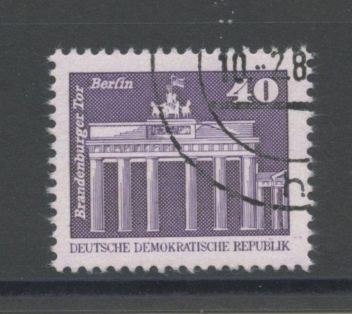 1980 - GERMANIA DDR - 40p. EDIFICIO DI BERLINO - USATO - LOTTO/36561