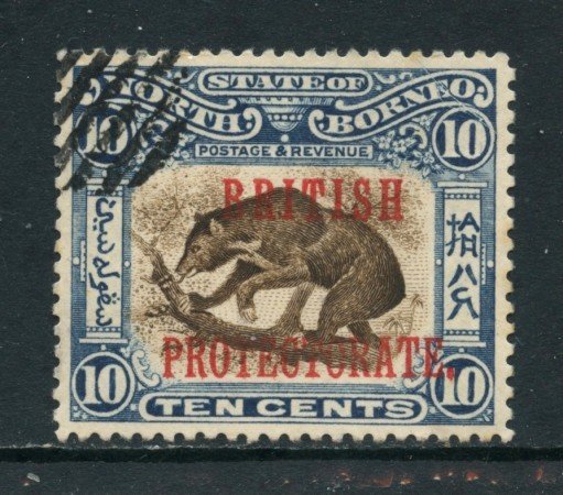 1901/12 - NORD BORNEO - 10 c. BRITISH PROTECTORATE - USATO - LOTTO/27009