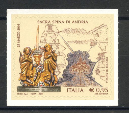 2016 - REPUBBLICA - SACRA SPINA DI ANDRIA - NUOVO - LOTTO/36941