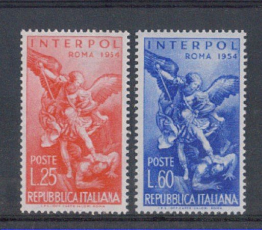 1954 - LOTTO/6241 - REPUBBLICA - INTERPOL 2v.