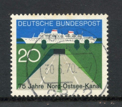 1970 - GERMANIA FEDERALE - 20p. CANALE MAR BALTICO - USATO - LOTTO/30980U