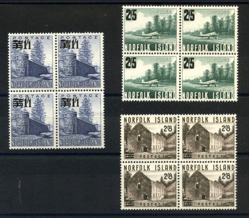 1960 - ISOLE NORFOLK AUSTRALIA - LOTTO/38777 - SOVRASTAMPATI 3v. NUOVI