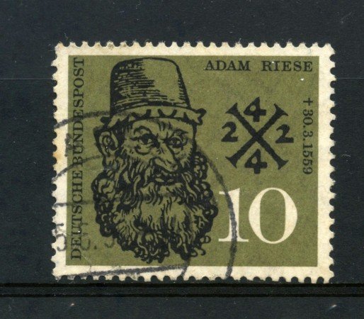 1959 - GERMANIA FEDERALE - 10p. ADAM  RIESE - USATO - LOTTO/30839U