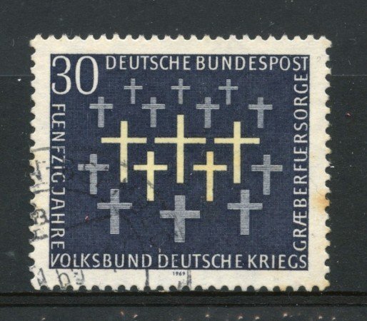 1969 - GERMANIA FEDERALE - 30p. CIMITERI MILITARI - USATO - LOTTO/30959U
