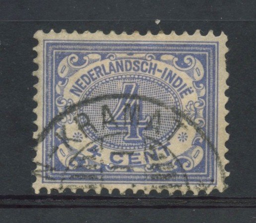 1902/09 - INDIE OLANDESI - 4 c. OLTREMARE CIFRA - USATO - LOTTO/28781