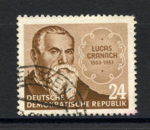 1953 - GERMANIA DDR - LUCAS CRANACH - USATO - LOTTO/36093