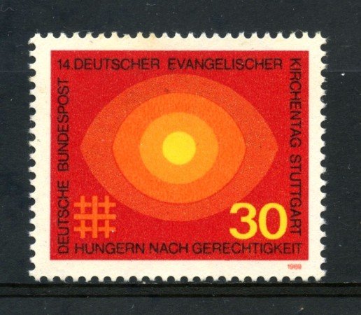 1969 - GERMANIA FEDERALE - 30p. CHIESA EVANGELICA - NUOVO - LOTTO/30963
