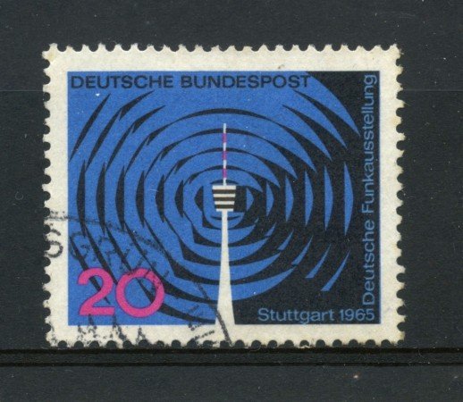 1965 - GERMANIA FEDERALE - 20p. ESPOSIZIONE RADIOTELEVISIONE - USATO - LOTTO/30899U