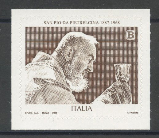 2018 - REPUBBLICA - PADRE PIO - NUOVO - LOTTO/37056