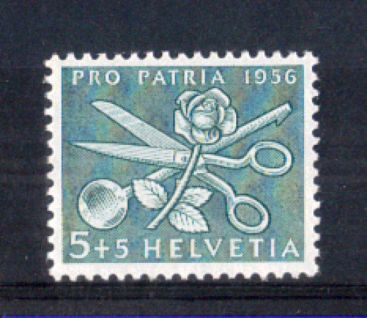 1956 - LOTTO/SVI576N - SVIZZERA - 5+5c. PRO PATRIA - NUOVO