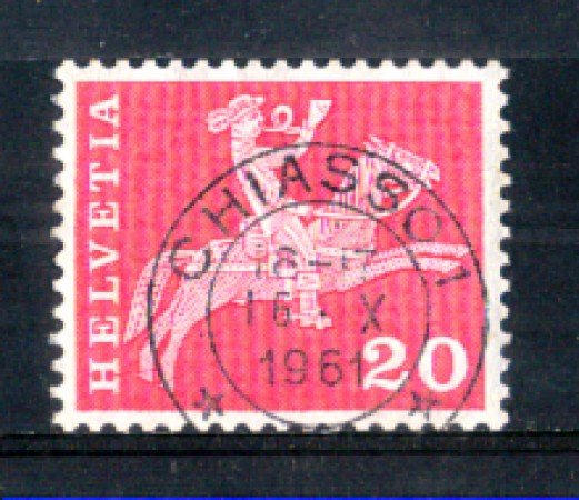 1960 - LOTTO/SVI646U - SVIZZERA -  20c. CAVALIERE - USATO