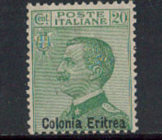 1925 - LOTTO/ERIT93L - ERITREA - 20c. VERDE - LING.