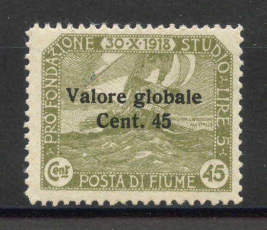 1919 - FIUME - LOTTO/39794 - 45c. OLIVA  - T/L
