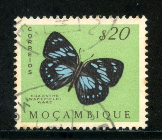 1953 - MOZAMBICO - 20c. FARFALLE - USATO - LOTTO/29062U