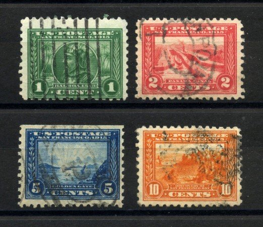 1907 - STATI UNITI - LOTTO/41556A - ESPOSIZIONE PANAMA-PACIFIC 4v. - USATI