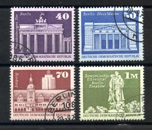 1973 - GERMANIA DDR - EDIFICI IMPORTANTI 4v.- USATI - LOTTO/36470U