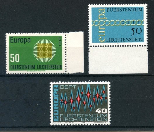 1970/1972 - LIECHTENSTEIN - EUROPA 3v. - NUOVI - LOTTO/26454