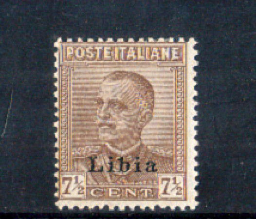1928/29 - LOTTO/11073 - LIBIA - 7,5 CENT. BRUNO - LING.