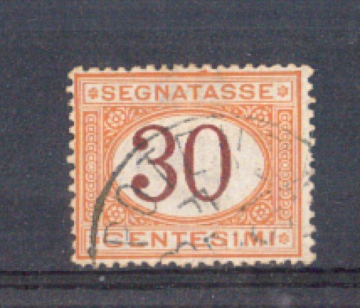 1870 - LOTTO/REGT7U - REGNO - 30c. SEGNATASSE - USATO
