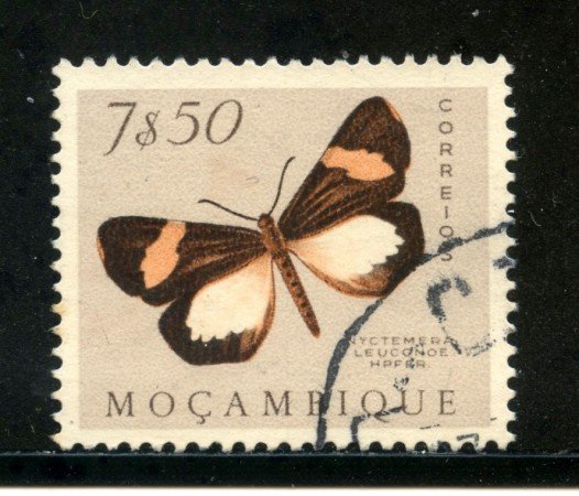 1953 - MOZAMBICO - 7,5 e. FARFALLE - USATO - LOTTO/29077