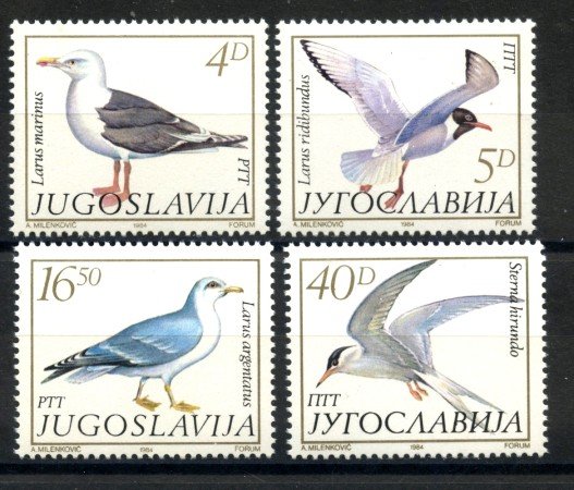 1984 - JUGOSLAVIA - LOTTO/38315 - UCCELLI MARINI  4v. - NUOVI