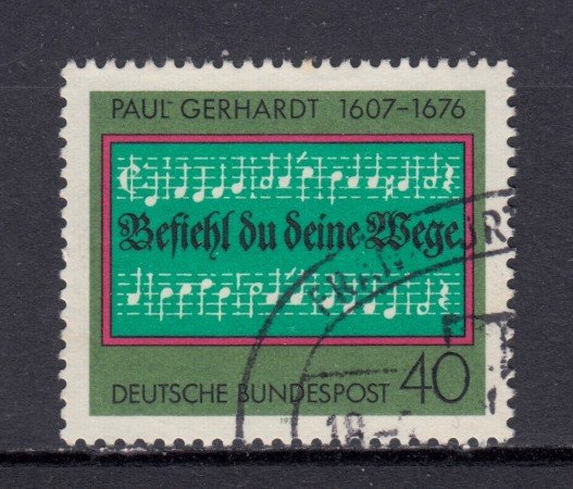 1976 - GERMANIA FEDERALE - PAUL GERHARDT - USATO - LOTTO/31467U