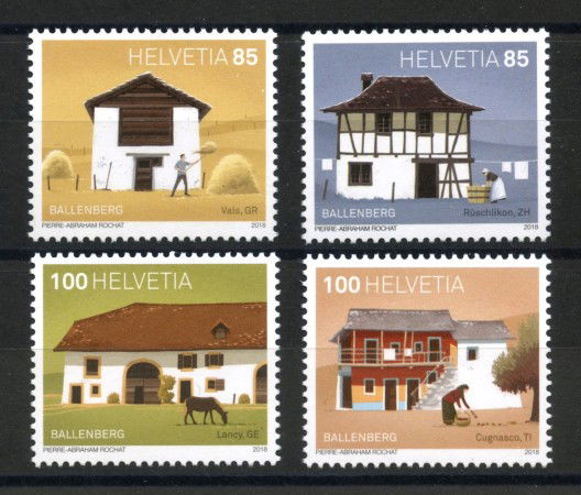 2018 - SVIZZERA - LOTTO/39735 - MUSEO BALLENBERG  4v. - NUOVI