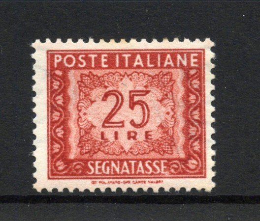 1954 - REPUBBLICA - LOTTO/42040 - 25 LIRE SEGNATASSE - LINGUELLATO