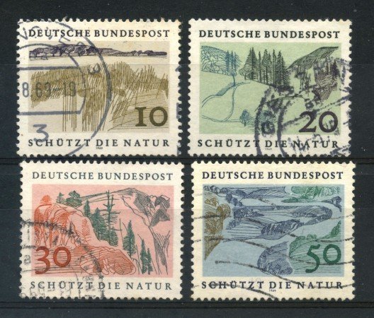 1969 - GERMANIA FEDERALE - ANNO EUROPEO DELLA NATURA 4v. - USATI - LOTTO/30962U