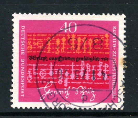 1972 - GERMANIA - 40p. H. SHUTZ - USATO - LOTTO/31064U