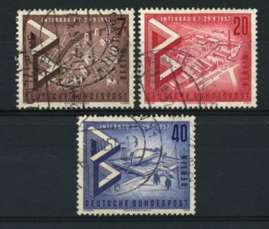 1957 - LOTTO/11965 - BERLINO - ESPOSIZIONE EDILIZIA 3v. -  USATI