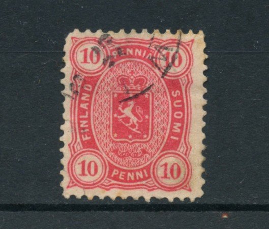 1885 - LOTTO/20466 - FINLANDIA - 10p. ROSA STEMMA