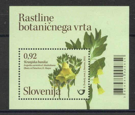 2012 - SLOVENIA - PIANTE DEL GIARDINO BOTANICO  FOGLIETTO - NUOVO - LOTTO/34512