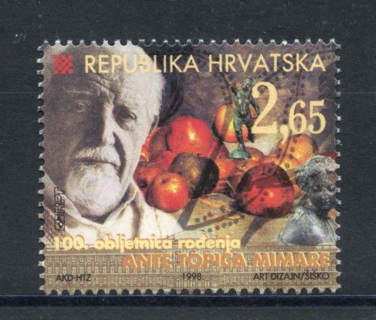 1998 - CROAZIA - TOPIC MIMARA PITTORE - NUOVO - LOTTO/32838