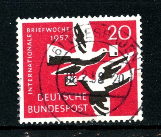 1957 - GERMANIA FEDERALE -  20p. SETTIMANA DELLA LETTERA - USATO - LOTTO/30818U