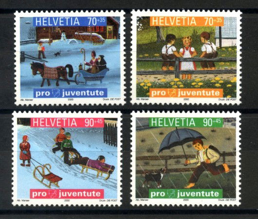2000 - SVIZZERA - PRO JUVENTUTE  4v. - NUOVI - LOTTO/37343