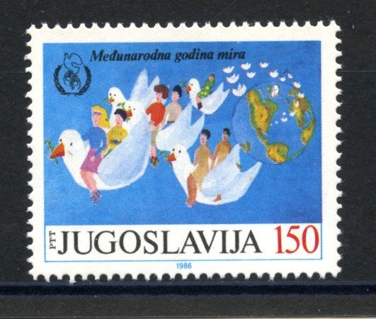 1986 - JUGOSLAVIA - LOTTO/38400 - ANNO DELLA PACE - NUOVO