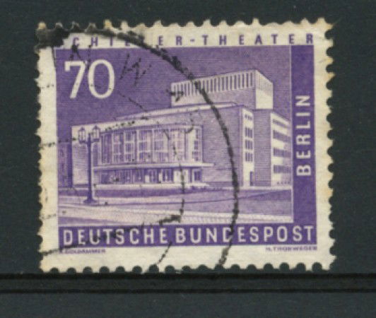 1956/63 - LOTTO/11961 - BERLINO - 70p. TEATRO SCHILLER  - USATO