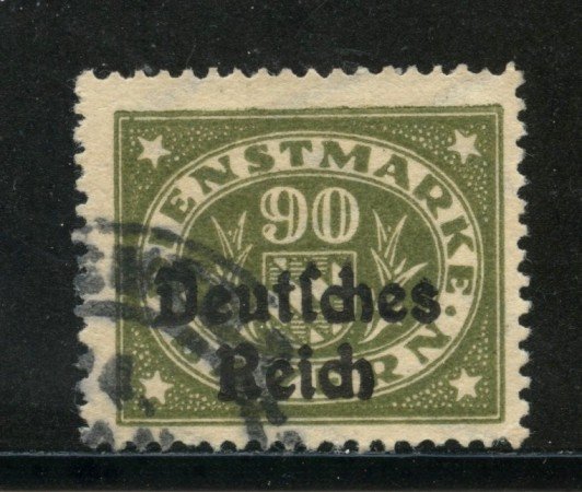 1920 - GERMANIA REICH SERVIZI - 90 p. GRIGIO OLIVA - USATO - LOTTO/29257