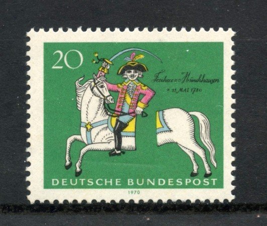1970 - GERMANIA FEDERALE - 20p. BARONE DI MUNCHHAUSEN - NUOVO - LOTTO/30977