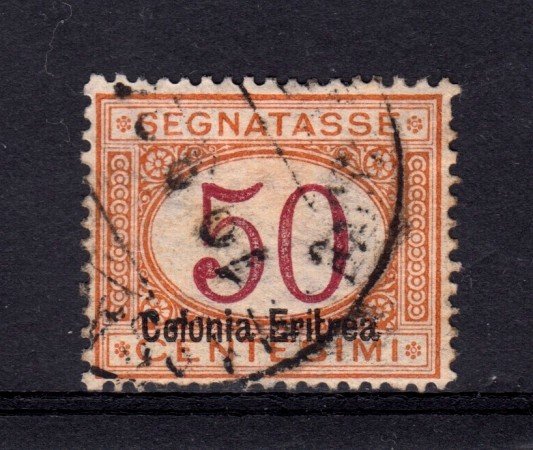 1920 - ERITREA - 50 cent. SEGNATASSE - USATO - LOTTO/ERIT19U