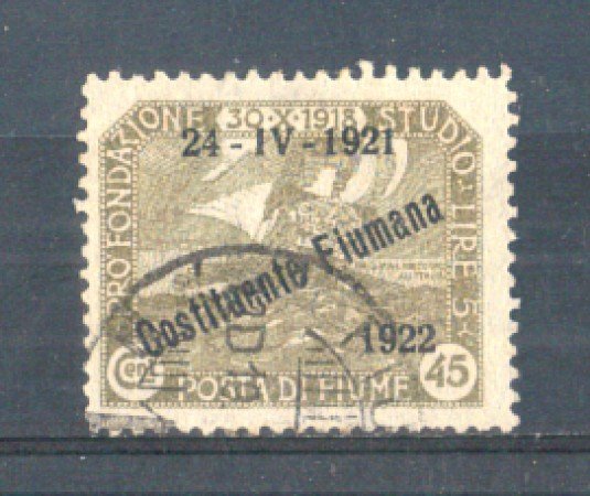 1922 - LOTTO/FIU168U - FIUME - 45c. OLIVA USATO